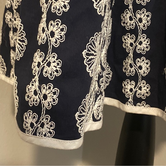 Y2K Nanette Lepore Embroidered Sundress Navy & White in size 6 - Picture 6 of 10